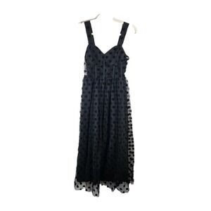 whimsigoth Black Sheer Polka Dot dress Witchy Romantic Size Coquette Size Small